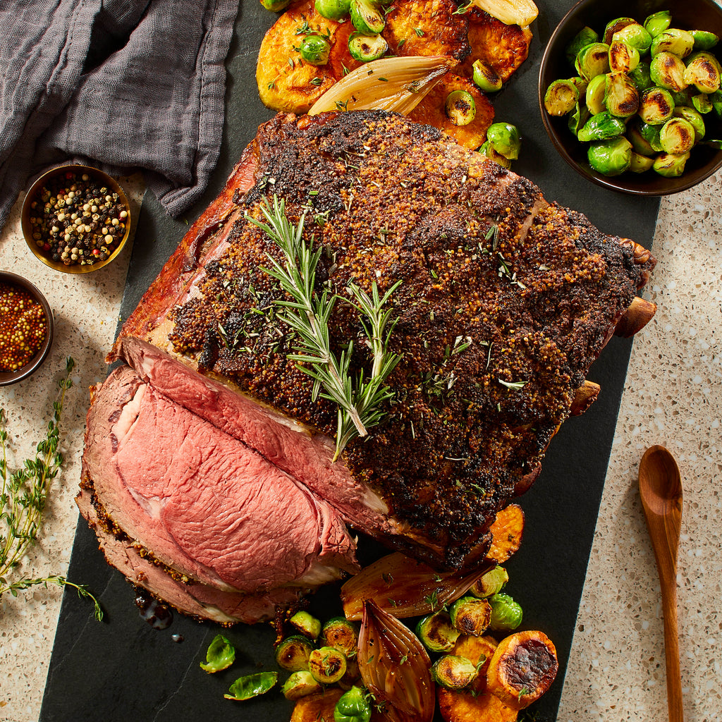 Prime Rib, Sweet Potatoes & Brussels Sprouts