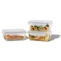 Ensemble de 6 contenants en verre de grand format pour aliments