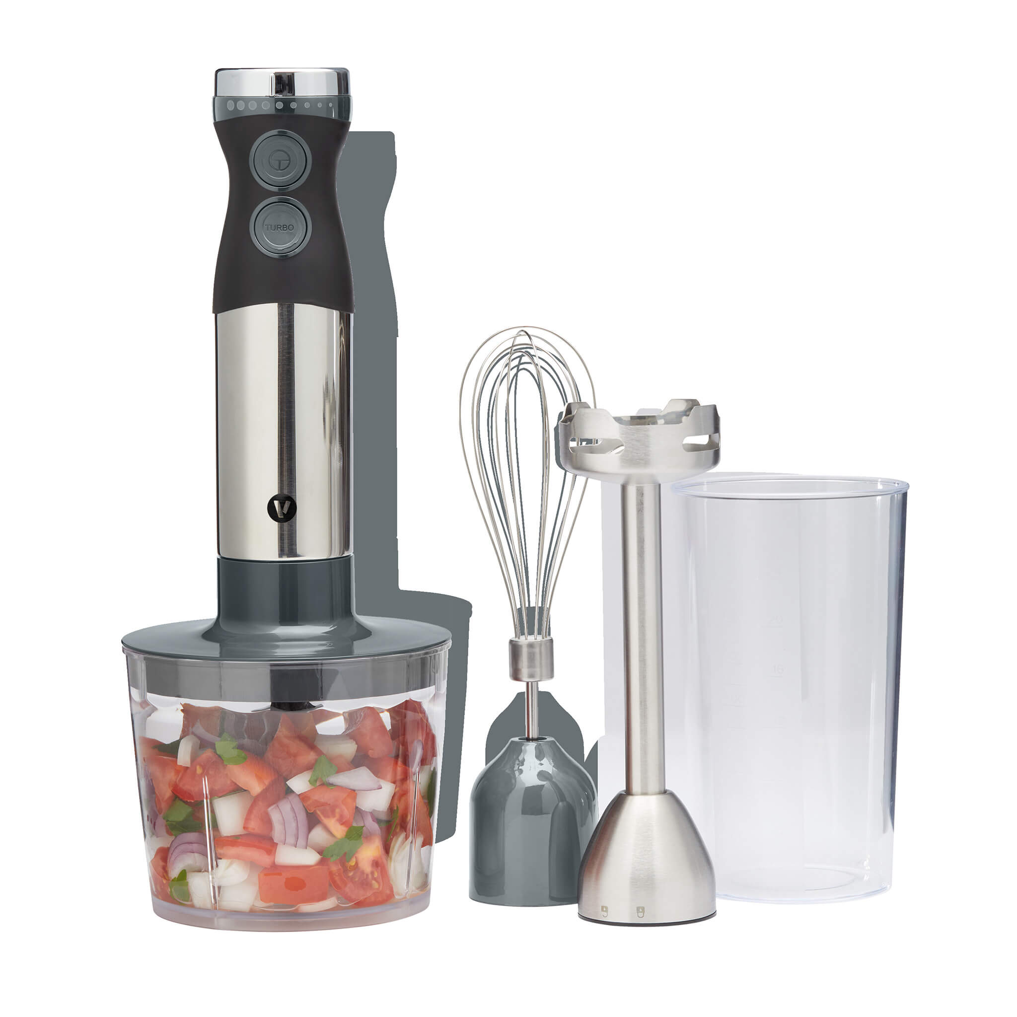 Vida Sana Immersion Blender Sizzle, 𝗩𝗶𝗱𝗮 𝗦𝗮𝗻𝗮 𝟰-𝗶𝗻-𝟭  𝗜𝗺𝗺𝗲𝗿𝘀𝗶𝗼𝗻 𝗕𝗹𝗲𝗻𝗱𝗲𝗿 - Blend, mash, whip and chop food with an  easy, one-hand operation. Powerful 400-watt motor features variable  speeds