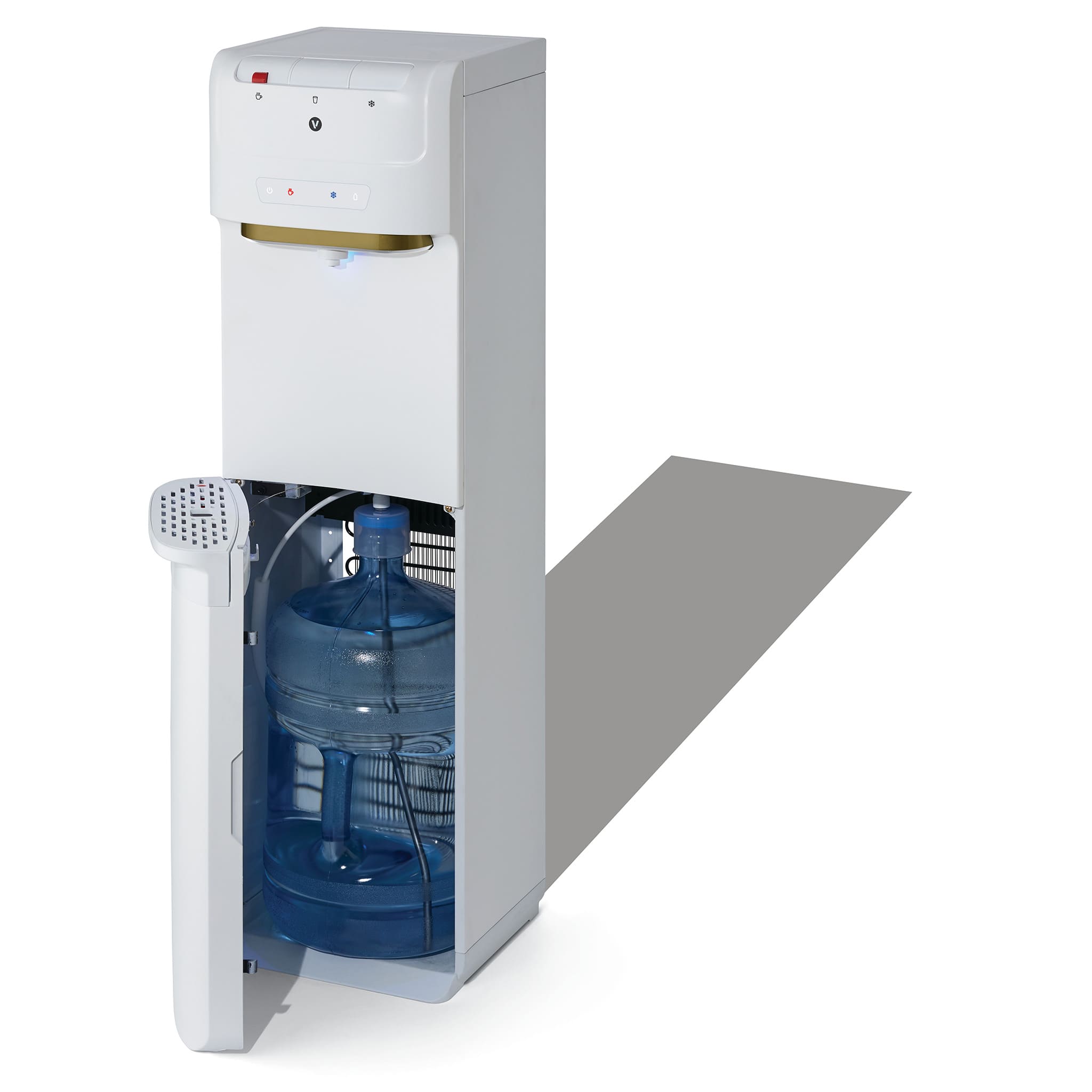 Distributeur d'eau chaude et froide à chargement par le bas de
