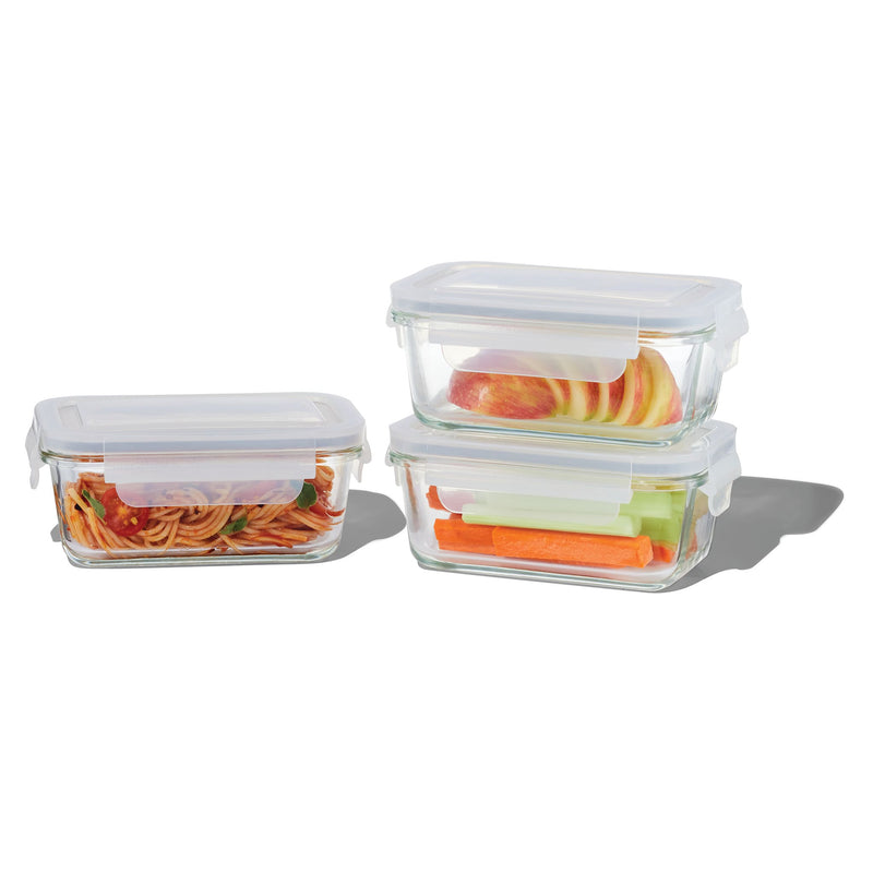 6-Piece Medium Glass Food Storage Set