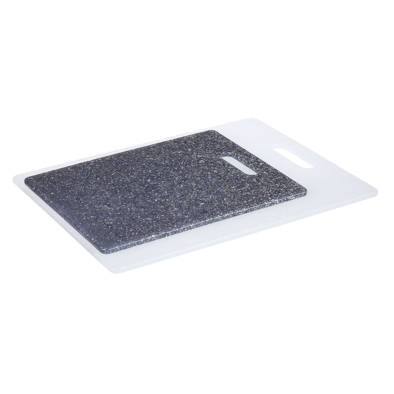 Planches à découper réversibles, imitation granite, paquet de 2