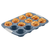 Moule en silicone à 12 muffins avec cadre en acier