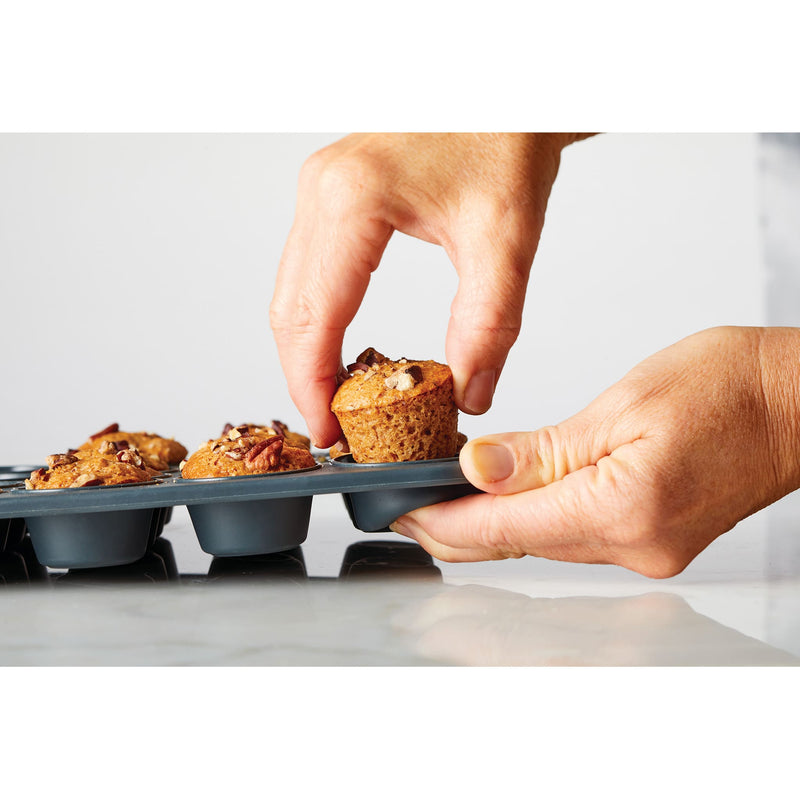 Silicone 24-Cup Mini Muffin Pan with Steel Frame
