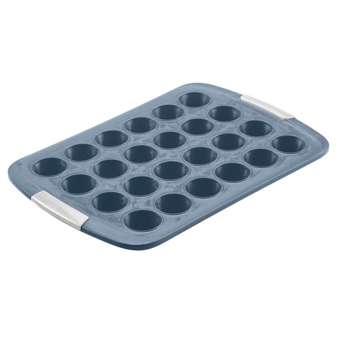 Moule en silicone à 24 muffins miniatures avec cadre en acier