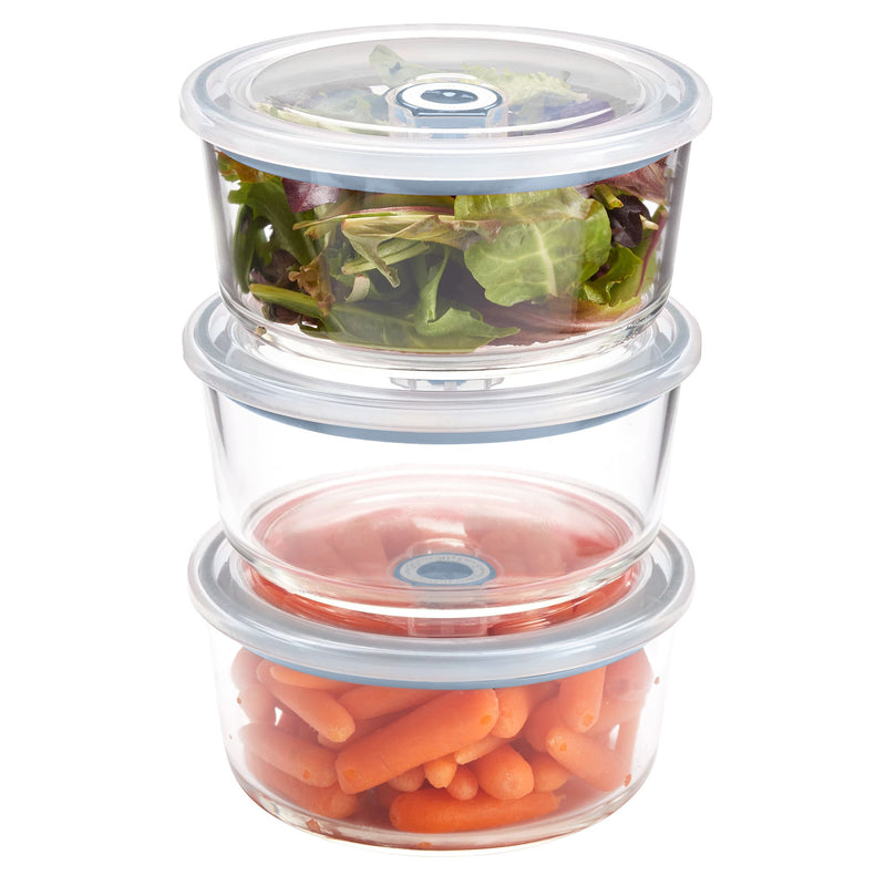 4-Cup Glass Food Storage Set