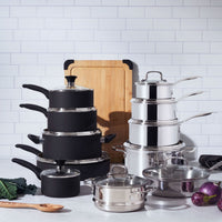 Elite Series 12-Piece Stainless Steel Clad Cookset